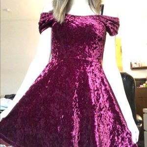 Wet Seal Velvet Red Dress